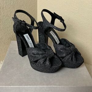 Jimmy Choo Glitter Sandals Women's Size: 6.5